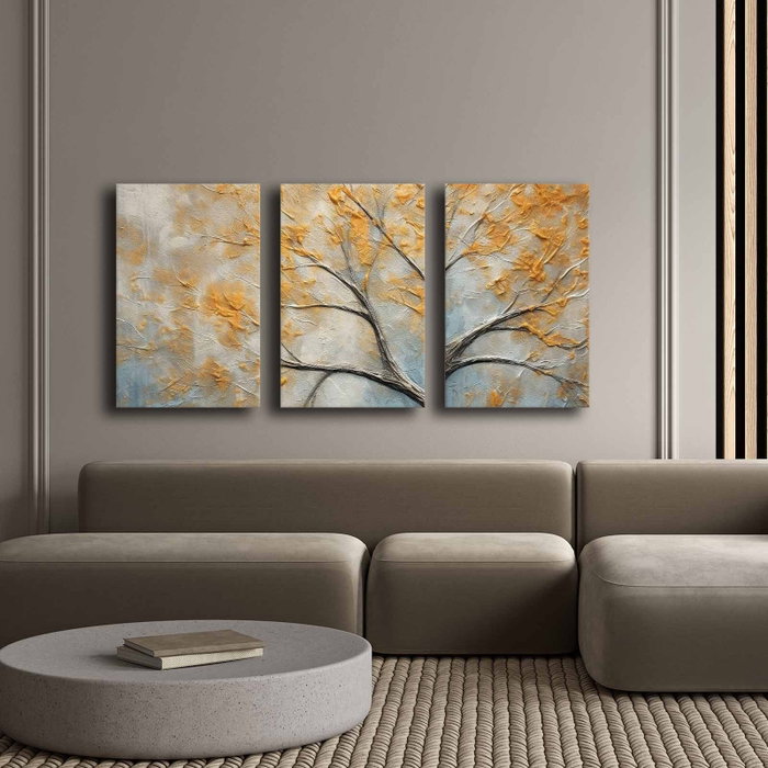 Wallity Conjunto de 3 Lienzos Decorativos Multicolor 45 x 70 cm Wallity Conjunto de 3 Lienzos Decorativos Multicolor 45 x 70 cm